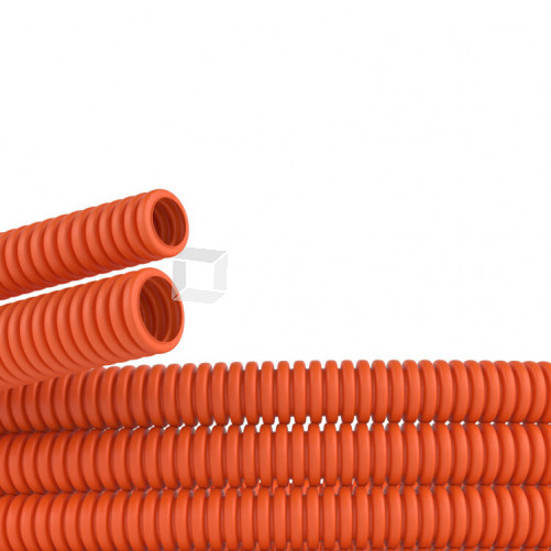 Труба гибкая гофрированная ПНД 32мм без протяжки тяжелая (25м) оранжевый | 70532 | DKC