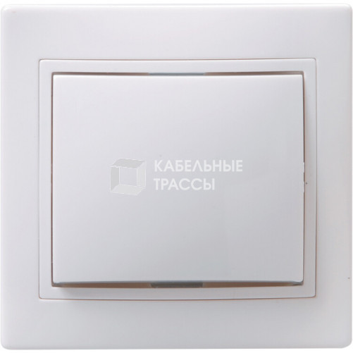 КВАРТА белый Выключатель 1-клавишный керамический 10А ВС10-1-0-КБ | EVK10-K01-10-K | IEK
