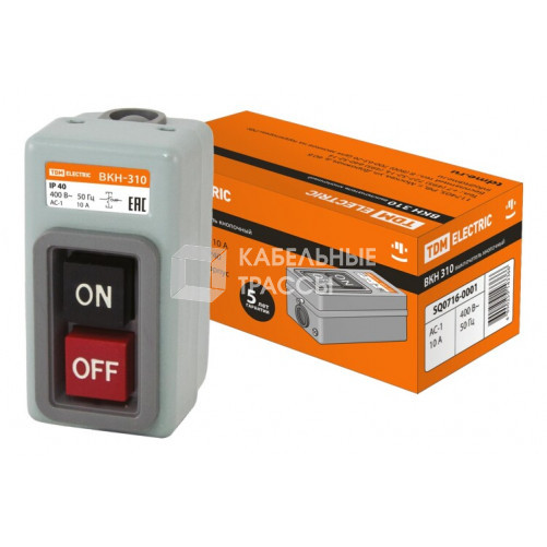 Выключатель кнопочный ВКН-310 3Р 10А 230/400В IP40 | SQ0716-0001 | TDM