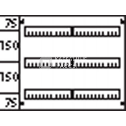 Пластрон с прорезями 2ряда/3 рейки-150мм| AS223 | ABB
