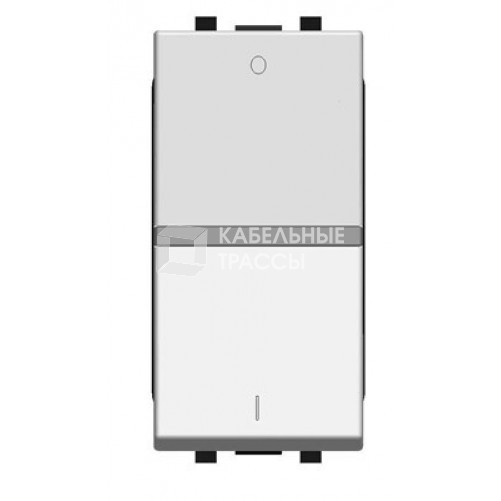 ABB Zenit Антрацит Выключатель 1-клавишный 2-х полюсный (1 мод) | N2101.2 AN | 2CLA210120N1801 | ABB
