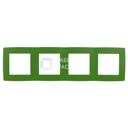 Рамка на 4 поста 12-5004-27 , зелёный (10/100/2000) |Б0019430 | ЭРА
