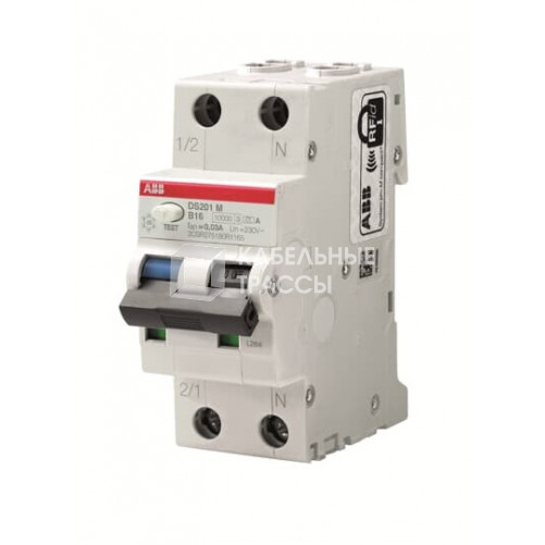 Автоматический выключатель дифференциального тока DS201 M 1п+N 20А B 100мА тип AC | 2CSR275040R2205 | 2CSR275080R2205 | ABB