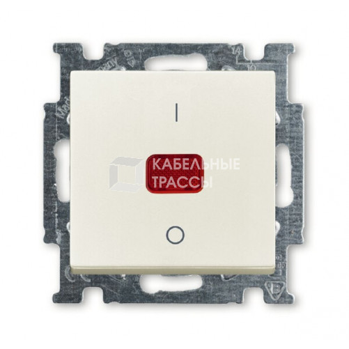 ABB Basic 55 Шале (белый) Выключатель 1-клавишный 2-полюсный, 20A | 1020-0-0093 | 2CKA001020A0093 | ABB