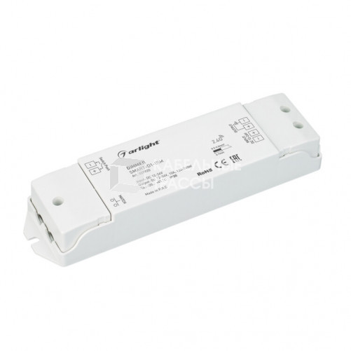 Диммер SMART-D1-DIM (12-24V, 1x10A, 2.4G) (Arlight, IP20 Пластик, 5 лет) | 029920 | Arlight