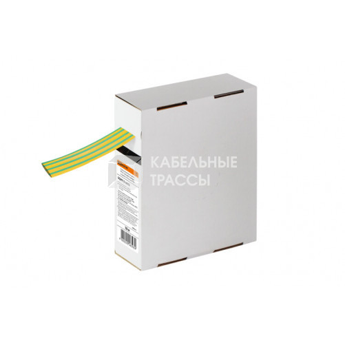 Термоусаживаемая трубка ТУТнг 16/8 желто-зеленая в коробке (10 м/упак) | SQ0518-0442 | TDM