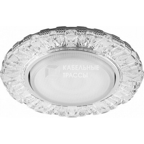 Светильник потолочный встраиваемый под лампу GX53 CD4023 20LED*2835 SMD 4000K, 15W GX53, без лампы, прозрачный, хром | 29476 | FERON