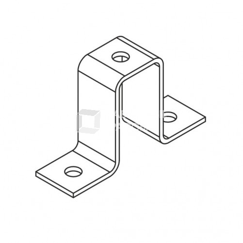 Прямоугольная скоба для сдвоенного СТРАТ профиля 41х41 по высоте (горячий цинк) | СКПгц4141-2в | Ostec