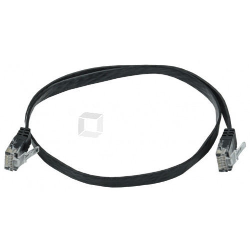 Коммутационный шнур плоский (патч-корд) кат.6 UTP 0,5м чёрный | PC09-C06U-D05M-FL | ITK
