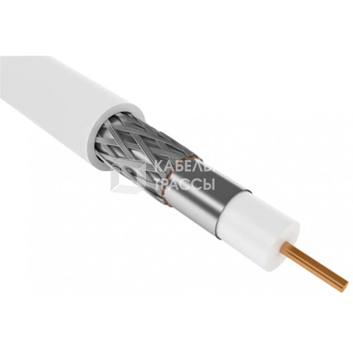 Каб. коаксиал. медный RG6 75Ом FPE PVC бел. (300м) GENERICA | CC3-R6F1-111-300-G | ITK