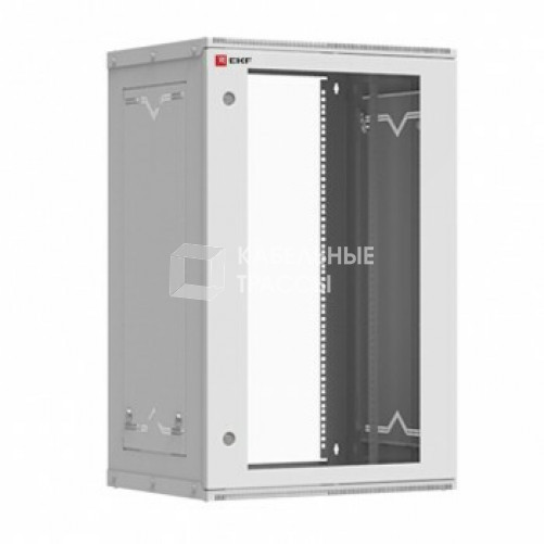 Шкаф телекоммуникационный настенный 18U (600х550) стекло, Astra серия PROxima | ITB18G550 | EKF