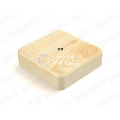 Коробка распределительная для о/п с кабель-каналом 75х75х20мм, IP40, цвет-СОСНА (100шт) | GE41211-11 | GREENEL