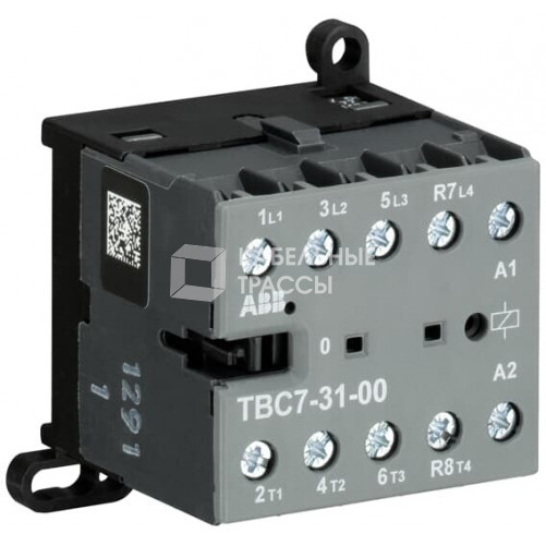 Мини-контактор TBC7-31-00-62 (12A при AC-3 400В), катушка 77-143VDC, с винтовыми клеммами | GJL1313461R6002 | ABB