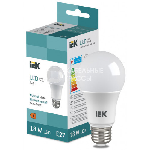 Лампа светодиодная Bulb A65 1850lm 4000K E27 | LL-I-A65-18-230-40-E27 | IEK