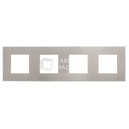 Рамка 3-постовая, (2+2+2+2)-модульная, базовая, серия Zenit, цвет серебристый | 2CLA227410N1301 | ABB