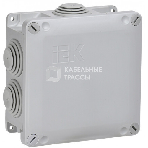 Коробка расп. КМ для о/п 110х110х50мм IP65 6 вв. (7035) | UKO10-110-110-050-K41-65 | IEK