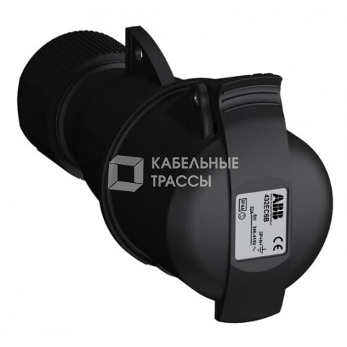 Розетка кабельная Easy<(>&<)>Safe 432EC6B,32А,3P+N+E,IP44,6ч, черн | 2CMA103592R1000 | ABB