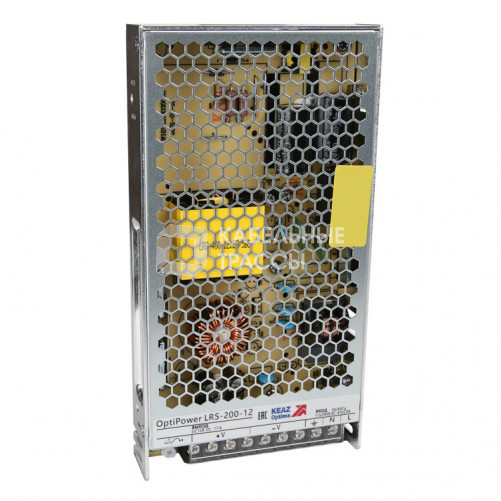 Блок питания панельный OptiPower LRS 200-12 17A | 328884 | КЭАЗ