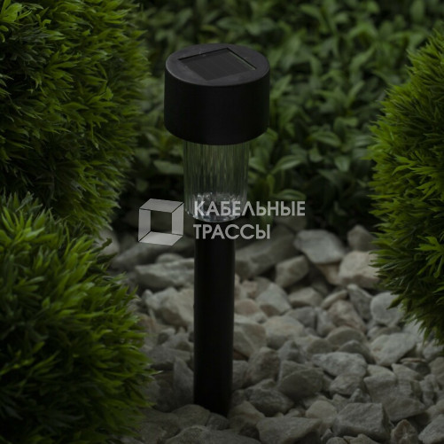 Cветильник садовый декоративный SL-PL32 на солнечной батарее, пластик, черный, 32 см (48/960) | Б0007505 | ЭРА