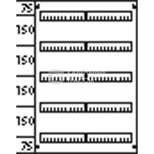 Пластрон с прорезями 2ряда/5 реек-150мм| AS225 | ABB