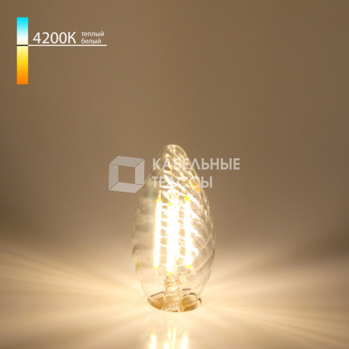 Лампа светодиодная Свеча витая F 7W 4200K E14 прозрачный (BL129) | a041018 | Elektrostandard