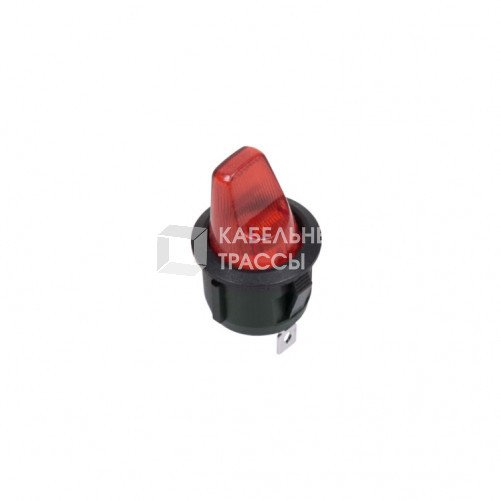 Выключатель клавишный круглый 250V 6А (3с) ON-OFF красный | 36-2600 | REXANT