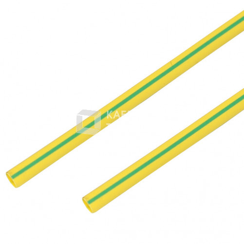 Термоусадочная трубка 14/7,0 мм, желто-зеленая, упаковка 50 шт. по 1 м | 55-1407 | PROconnect