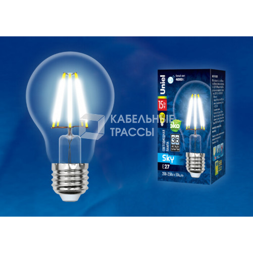 Лампа светодиодная LED-A70-15W/4000K/E27/CL PLS02WH LED. 