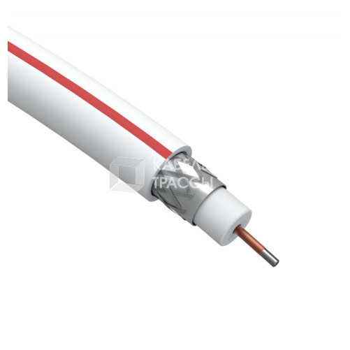 ЭРА Кабель коаксиальный SAT 50 M,75 Ом, CCS/(оплётка Al 75%), PVC, цвет белый, бухта 100 м, | Б0044607 | ЭРА