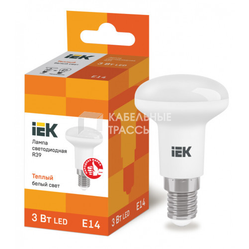 Лампа светодиодная LED 3Вт Е14 220В 3000К R39 рефлектор | LLE-R39-3-230-30-E14 | IEK