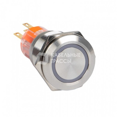 Кнопка S-Pro67 19 мм с фикс. с оранжевой подсв. 230В PROxima | s-pro67-231 | EKF