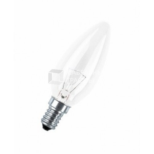 Лампа накаливания ЛОН CLASSIC B CL 40W 230V E14 d 35 x 104 свеча | 4008321788641 | Osram