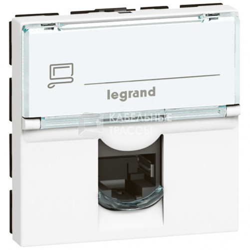 Mosaic RJ45 UTP Cat. 6a 2 мод. белая | 076574 | Legrand