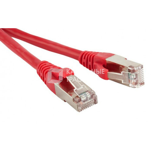 Патч-корд PC-LPM-STP-RJ45-RJ45-C5e-0.5M-LSZH-RD F/UTP, экранированный, Cat.5e, LSZH, 0.5 м, красный | 230084 | Hyperline