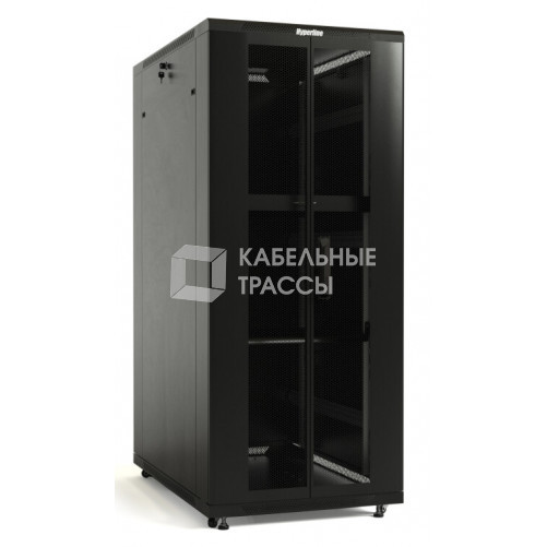 TTB-3768-DD-RAL9004 Шкаф напольный 19-дюймовый, 37U, 1833x600х800 мм (ВхШхГ) цвет черн.| 407601 | Hyperline