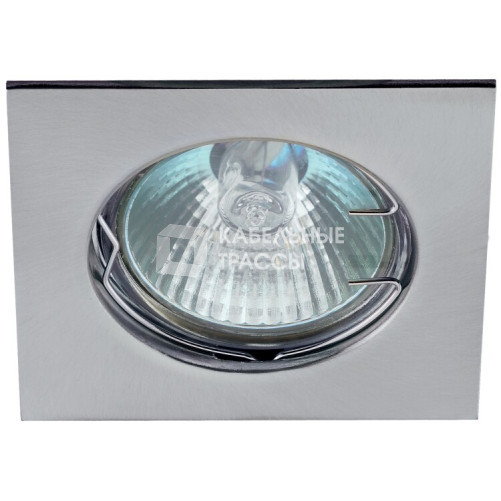 Светильник литой квадрат MR16,12V/220V, 50W хром (100/2100)KL2 CH | C0043660 | ЭРА