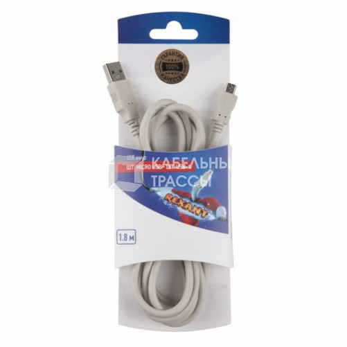 Шнур шт. micro USB - шт USB-A 1.8M | 06-3154 | REXANT