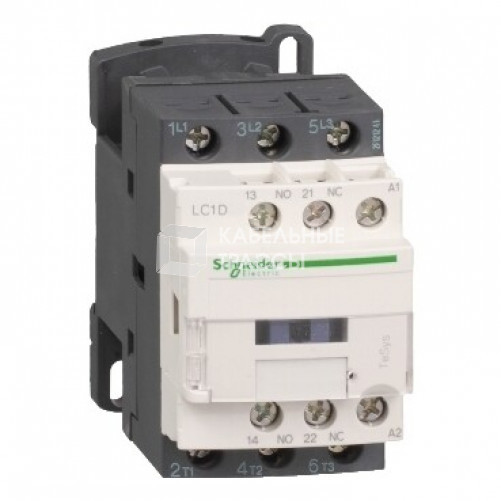 КОНТАКТОР.3Р,18A,НО+НЗ,24V-,ОГРАН,КОЛЬЦ | LC1D186BDS207 | Schneider Electric