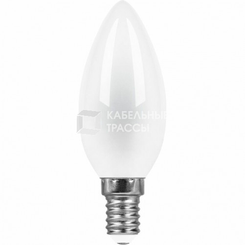 Лампа светодиодная LB-73 (9W) 230V E14 4000K филамент С35 матовая | 25957 | FERON