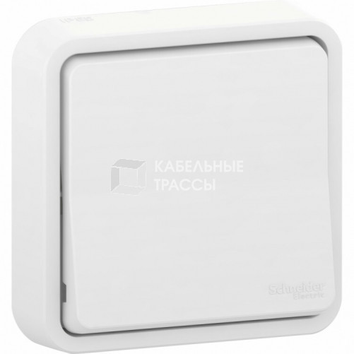 Mureva Styl Белый Переключатель 1-кл., внутр. монт., IP55 (в сборе) | MUR39721 | Schneider Electric