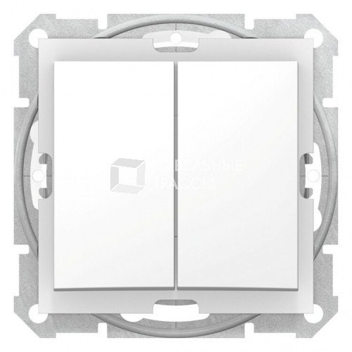 Sedna Белый Выключатель 2-клавишный 10А, IP44 (сх.5) | SDN0300421 | Schneider Electric