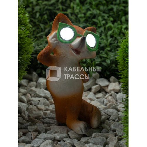 Cветильник садовый декоративный SL-RSN20-FOX-M на солнечной батарее, полистоун, цветной, 19,5 см | Б0032582 | ЭРА