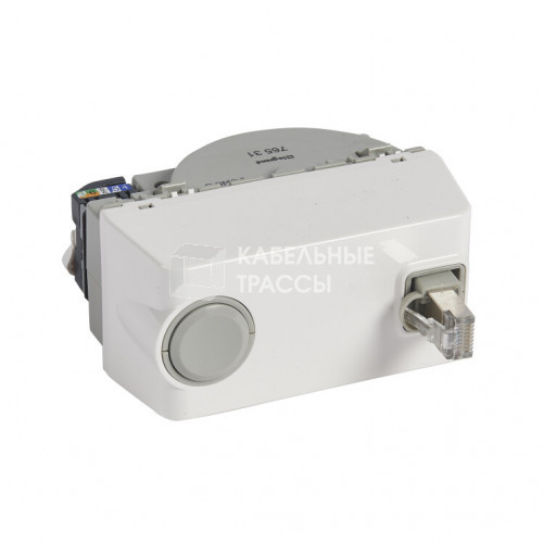 Розетка RJ 45 - Программа Mosaic - категория 5е - FTP с вытяжным шнуром RJ 45 - 4 модуля - белый - LCS? | 076531 | Legrand