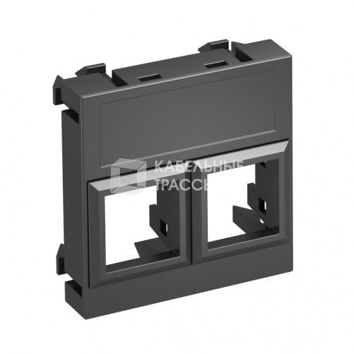 Корпус компьютерной розетки Modul45 тип LE (прямой) 45x45 мм (черный) (DTG-02LE SWGR1) | 6119306 | OBO Bettermann