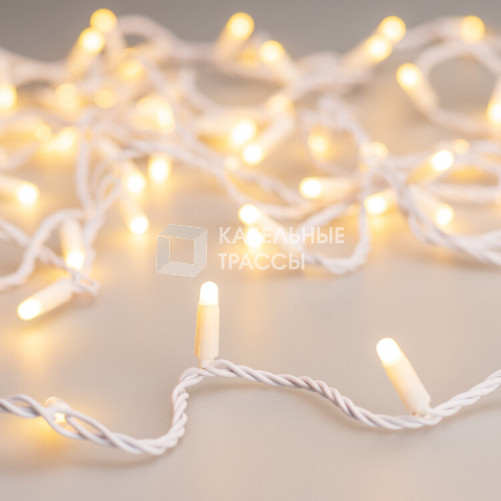 Светодиодная гирлянда ARD-STRING-CLASSIC-10000-WHITE-100LED-MILK-PULSE Warm (230V, 7W) (Ardecoled, IP65) | 031646 | Arlight