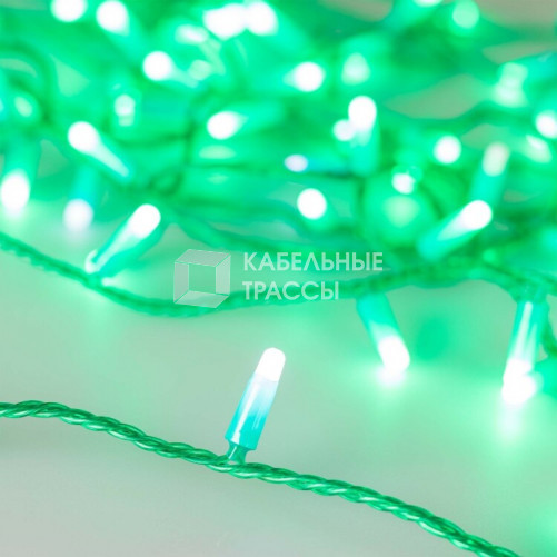 Светодиодная гирлянда ARD-STRING-CLASSIC-10000-GREEN-100LED-MILK-FLASH Green (230V, 7W) (Ardecoled, IP65) | 031197 | Arlight