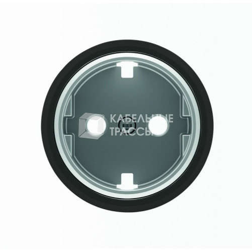 Накладка для розетки SCHUKO с плоской поверхностью, серия SKY Moon, кольцо чёрное стекло|2CLA868890A1501| ABB