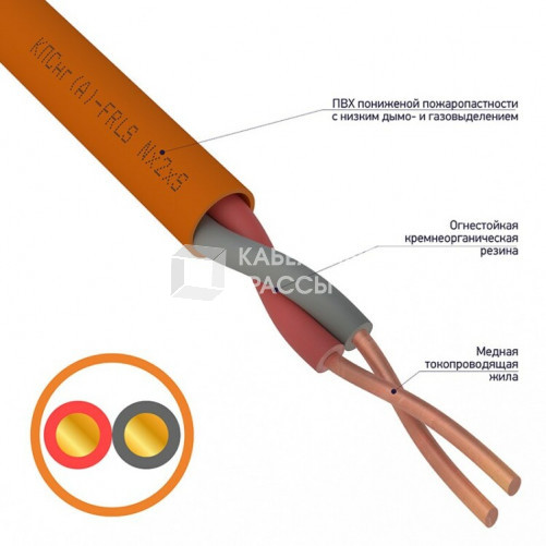 Кабель огнестойкий КПСнг(А)-FRLS 1x2x2,50мм?, бухта 200м | 01-4906 | REXANT