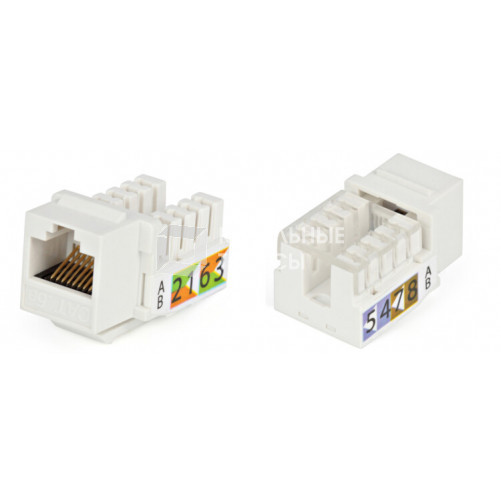 Вставка Keystone Jack KJ2-8P8C-C5e-90-WH RJ-45(8P8C), категория 5e, Dual IDC, белая | 16289 | Hyperline