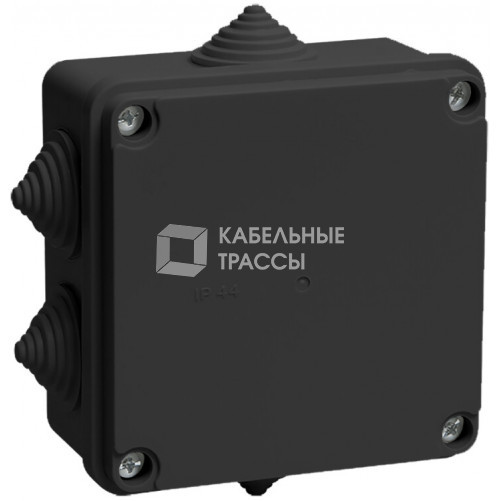 Коробка расп. КМ41234 100х100х50мм IP55 6 вв. черная | UKO11-100-100-050-K02-55 | IEK